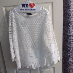 Elegant White Lace Blouse